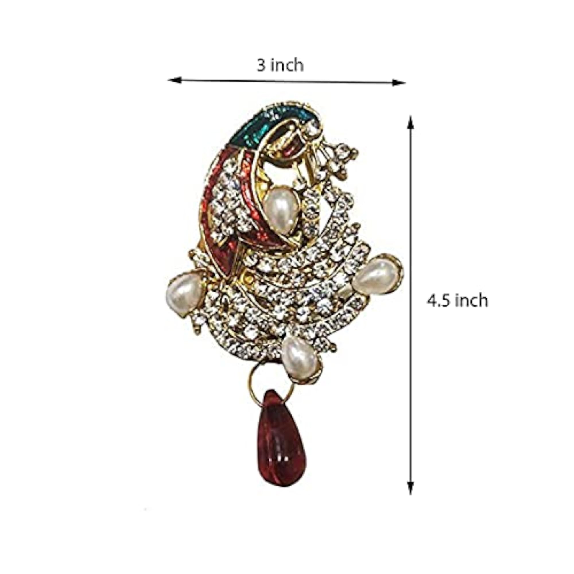 Fancy Golden Brooch, Traditional Indo Western Design